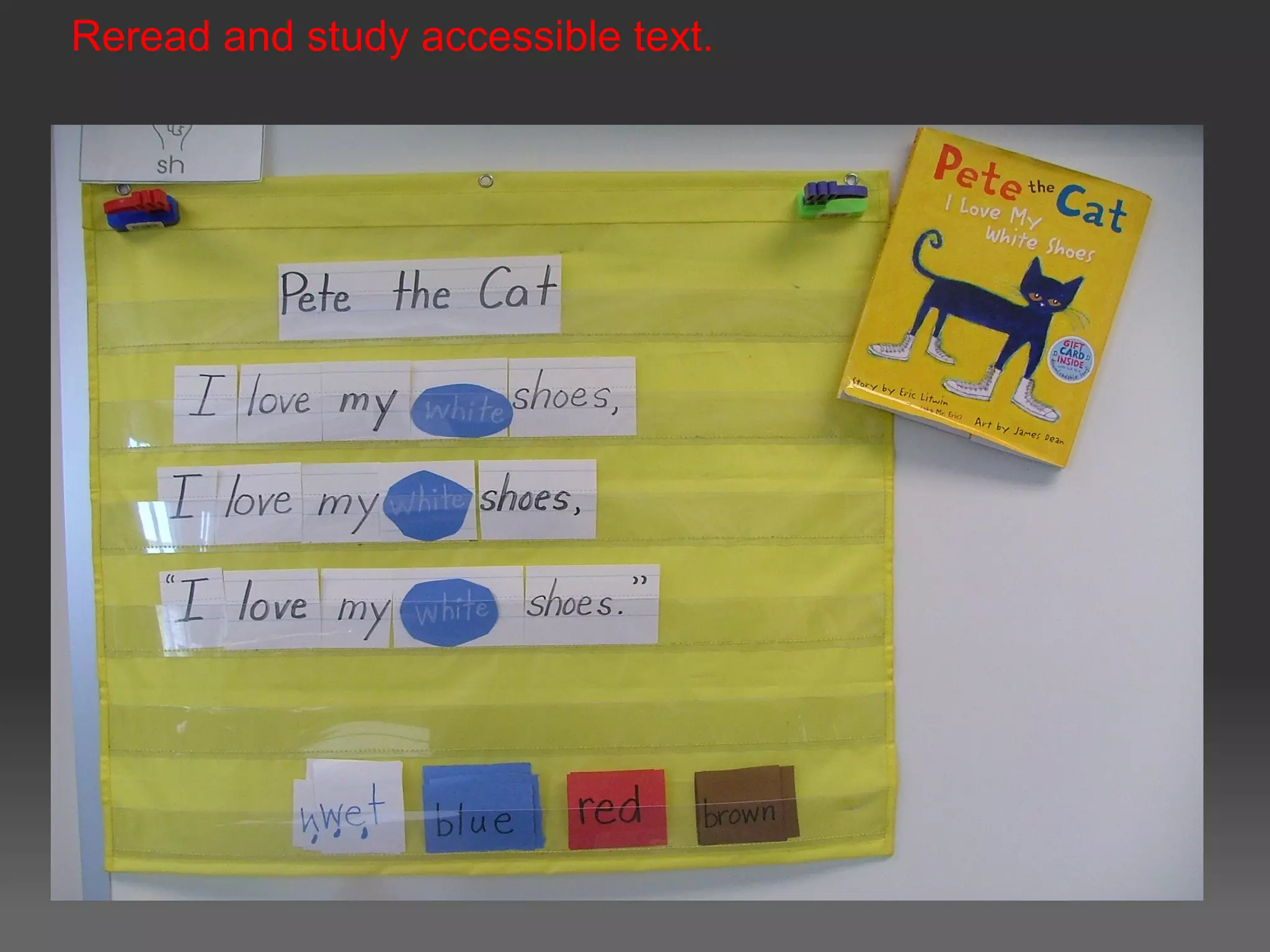 Reread and study accessible text.
 