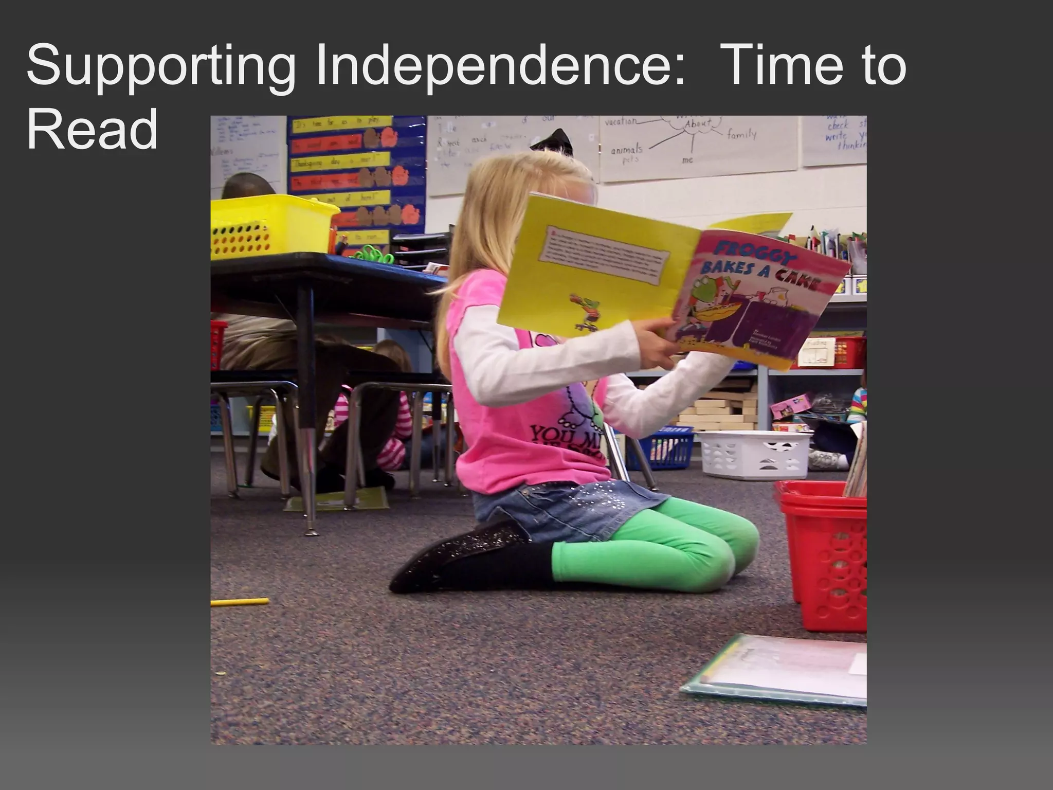 Supporting Independence: Time to
Read
 