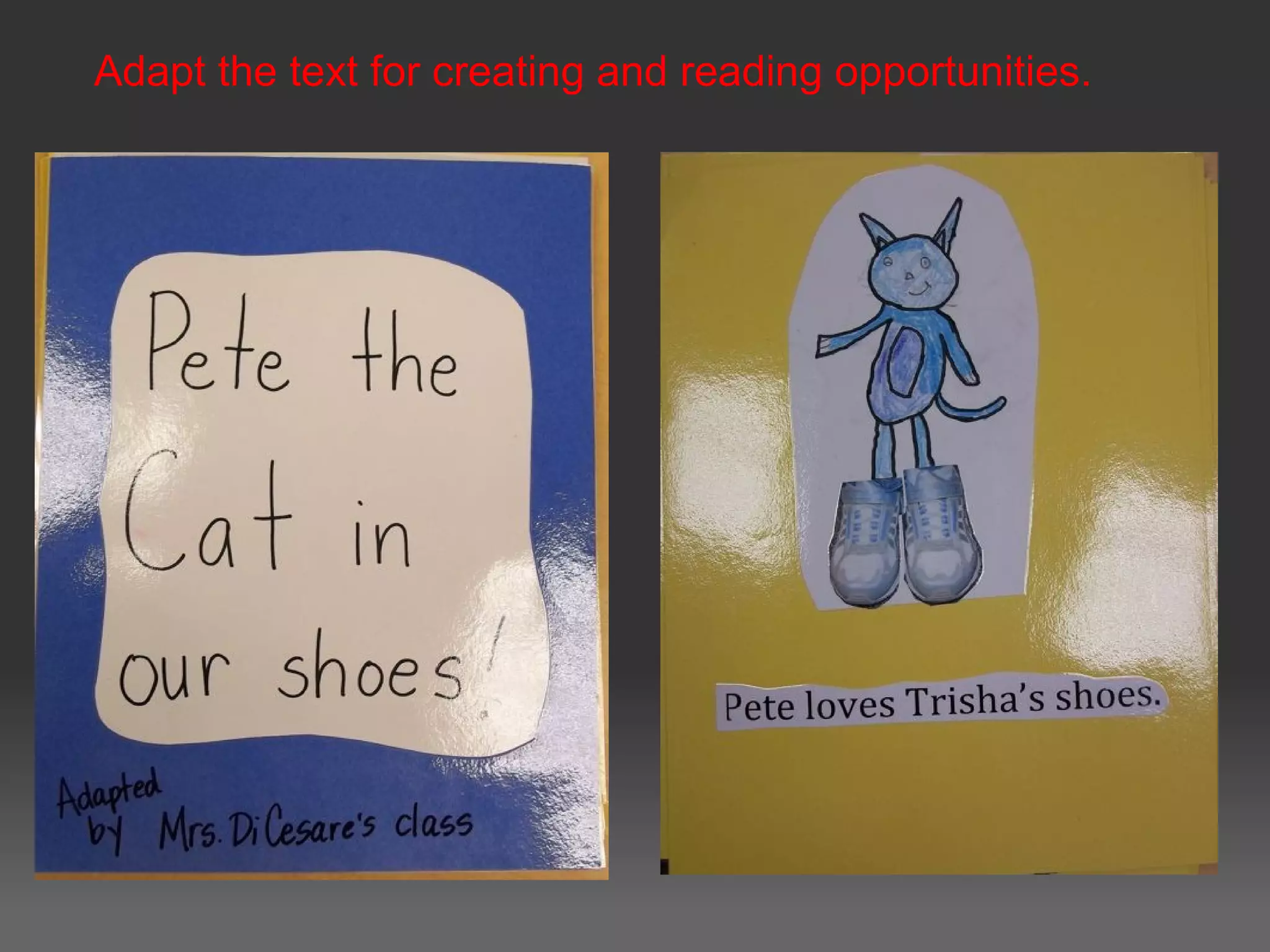 Adapt the text for creating and reading opportunities.
 