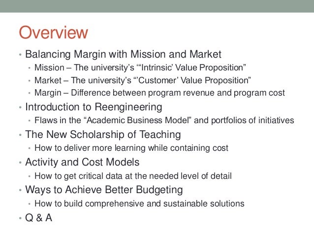 Reengineering The University