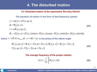 4. The disturbed motion
                         4.3. Disturbed motion of the asymmetric Re-entry Vehicle

               ...
