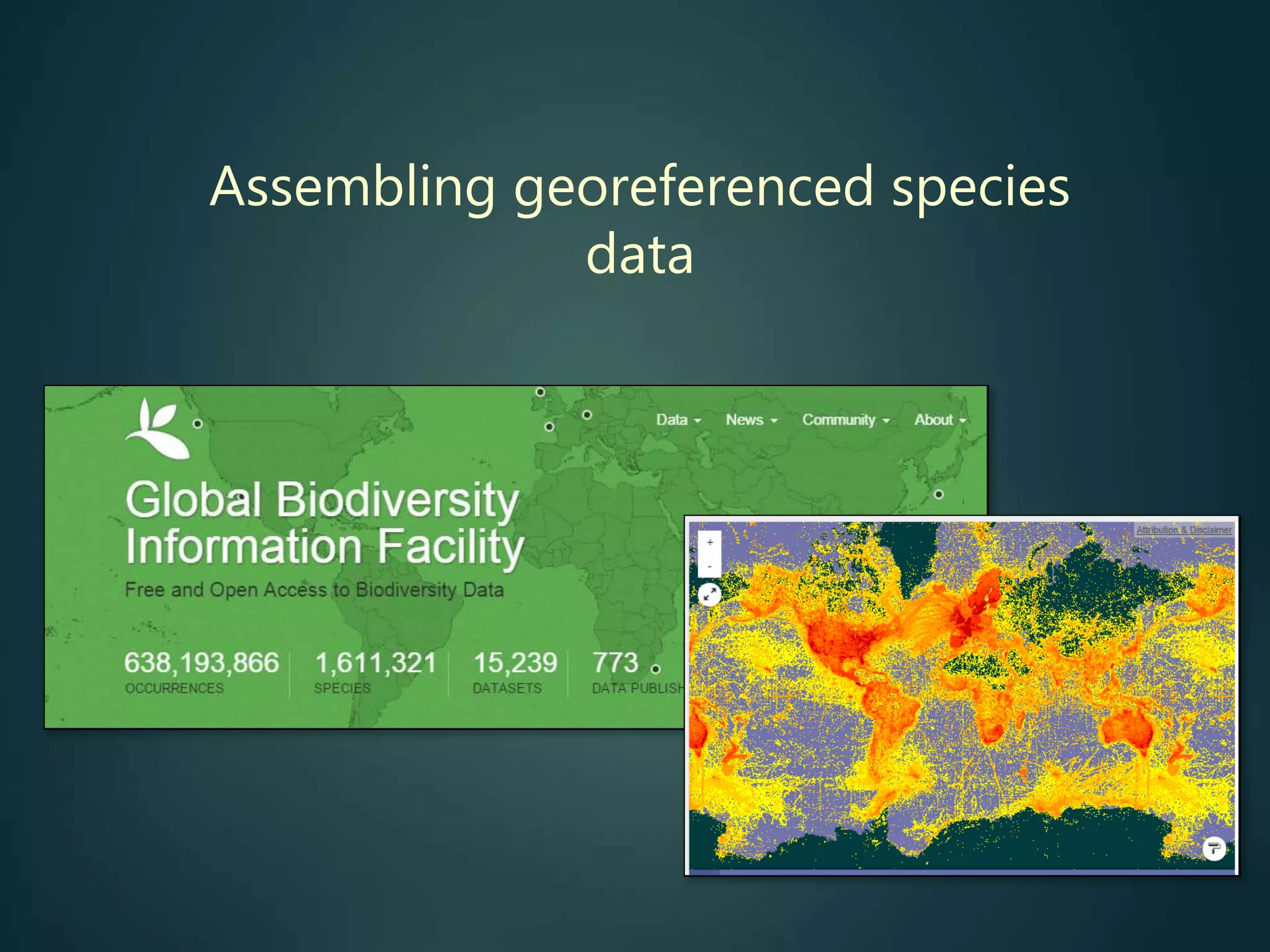 Assembling georeferenced species
data
 