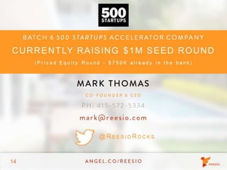 Reesio 2013 Seed Round Investor Deck