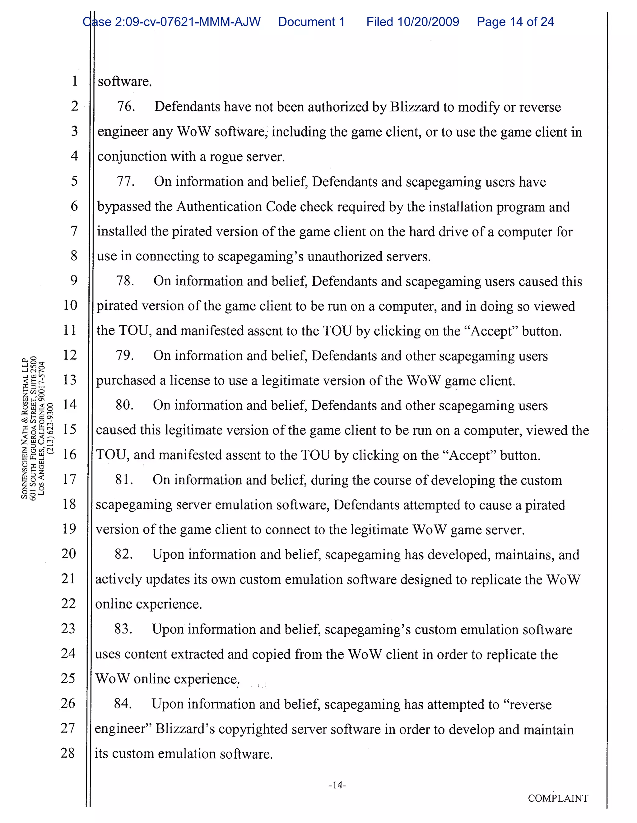 Case 2:09-cv-07621-MMM-AJW   Document 1   Filed 10/20/2009   Page 14 of 24
 