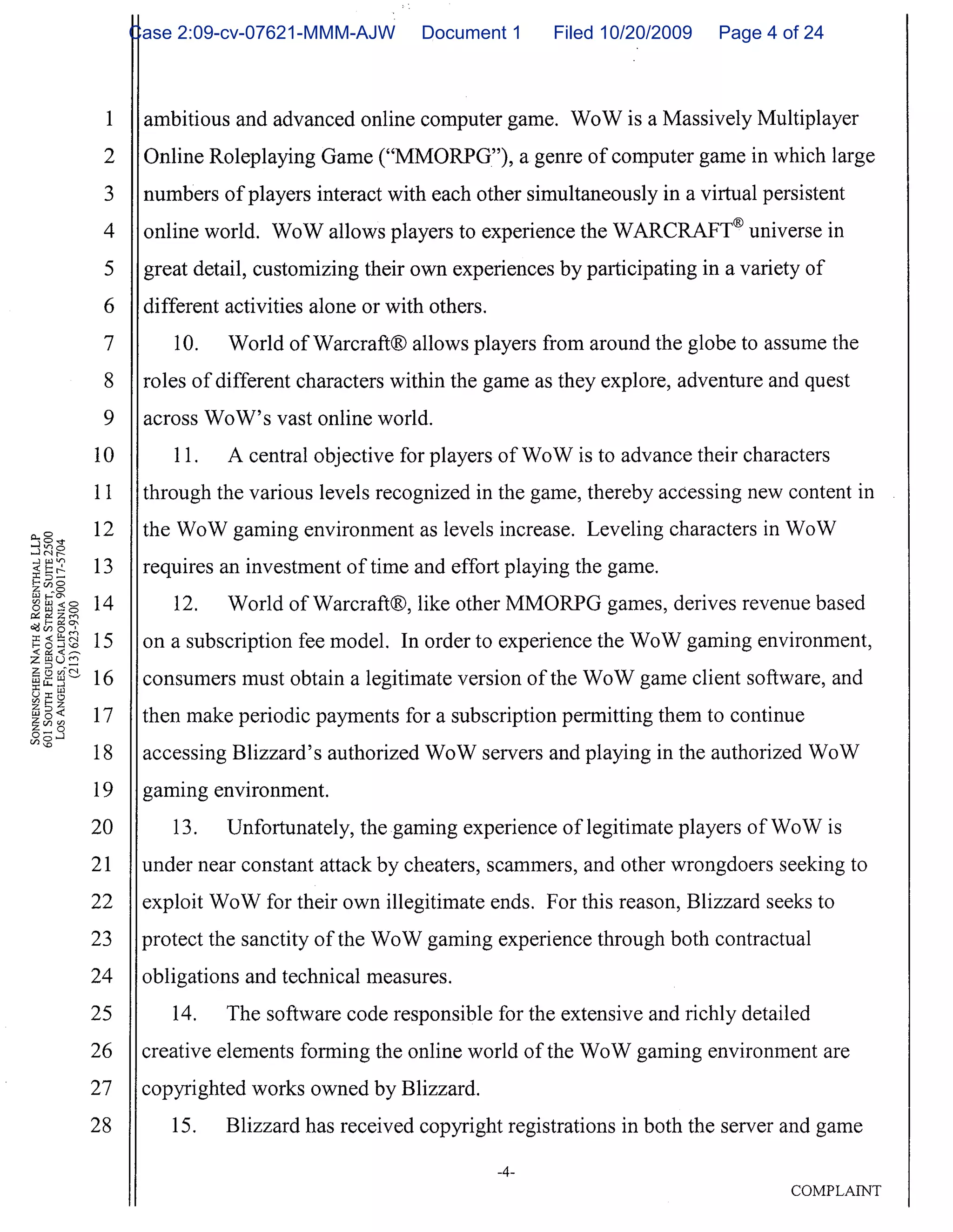 Case 2:09-cv-07621-MMM-AJW   Document 1   Filed 10/20/2009   Page 4 of 24
 