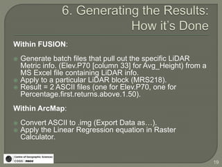 Reeves: Modelling & Estimating Forest Structure Attributes Using LiDAR ...