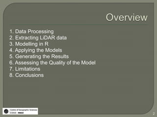 Reeves: Modelling & Estimating Forest Structure Attributes Using LiDAR ...