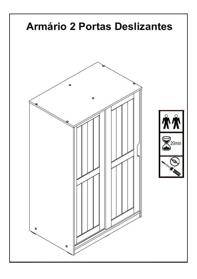 Armário 2 Portas Deslizantes
 