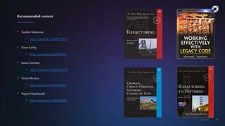 Confidential 20
• Sandro Mancuso
• https://youtu.be/_NnElPO5BU0
• Dave Farley
• https://youtu.be/p-oWHEfXEVs
• Jason Gorman
• https://youtu.be/TSQVb2QoP2A
• Victor Rentea
• https://youtu.be/iOYsxBvMkLk
• NayanHajratwala
• https://youtu.be/1_X9ObRZkk4
Recommendedcontent
 
