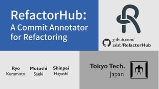 RefactorHub: A Commit Annotator for Refactoring