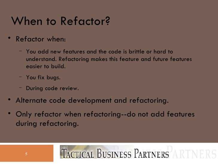 Code Refactoring