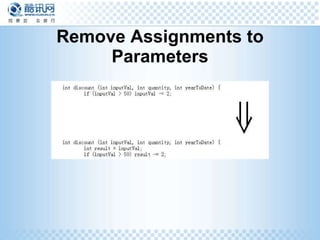 Remove Assignments to Parameters 