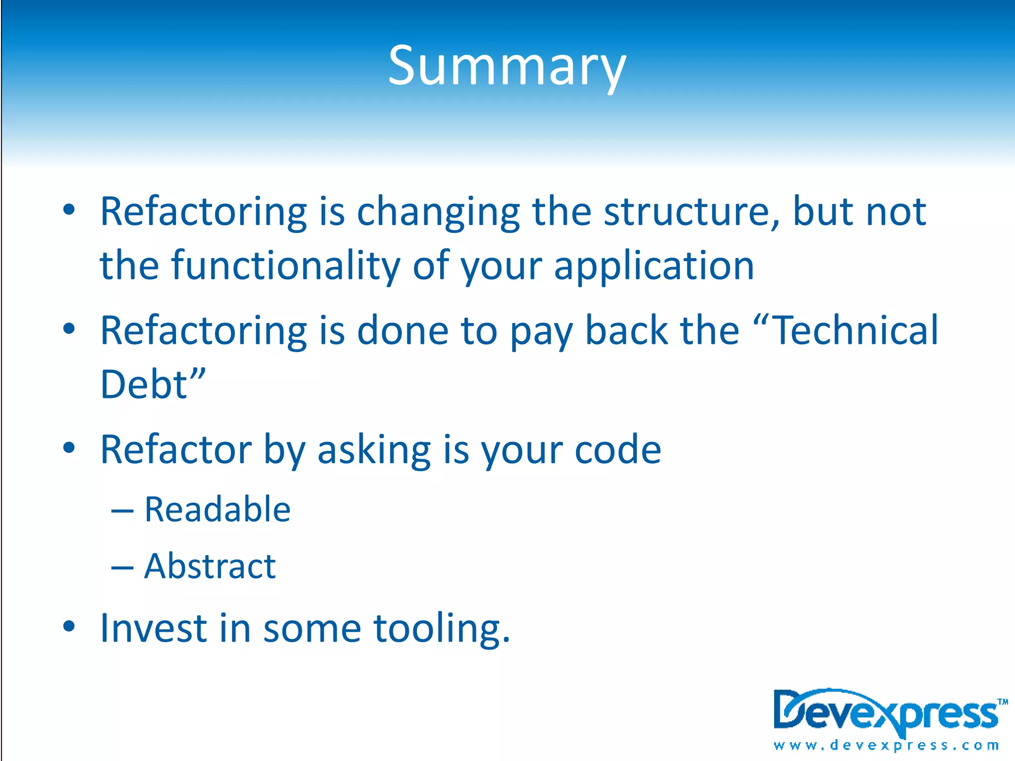 Refactoring to Patterns #1