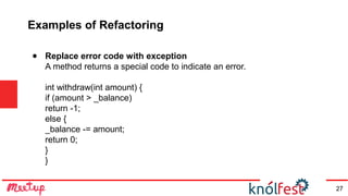 Refactoring: Improving the design of existing code | ODP