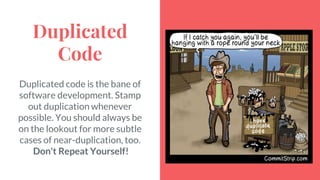 Code Smells - Refactoring | PPT image.