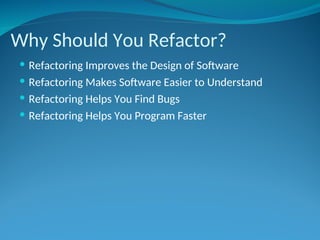 Tips and tricks how to do Refactoring code | PPT