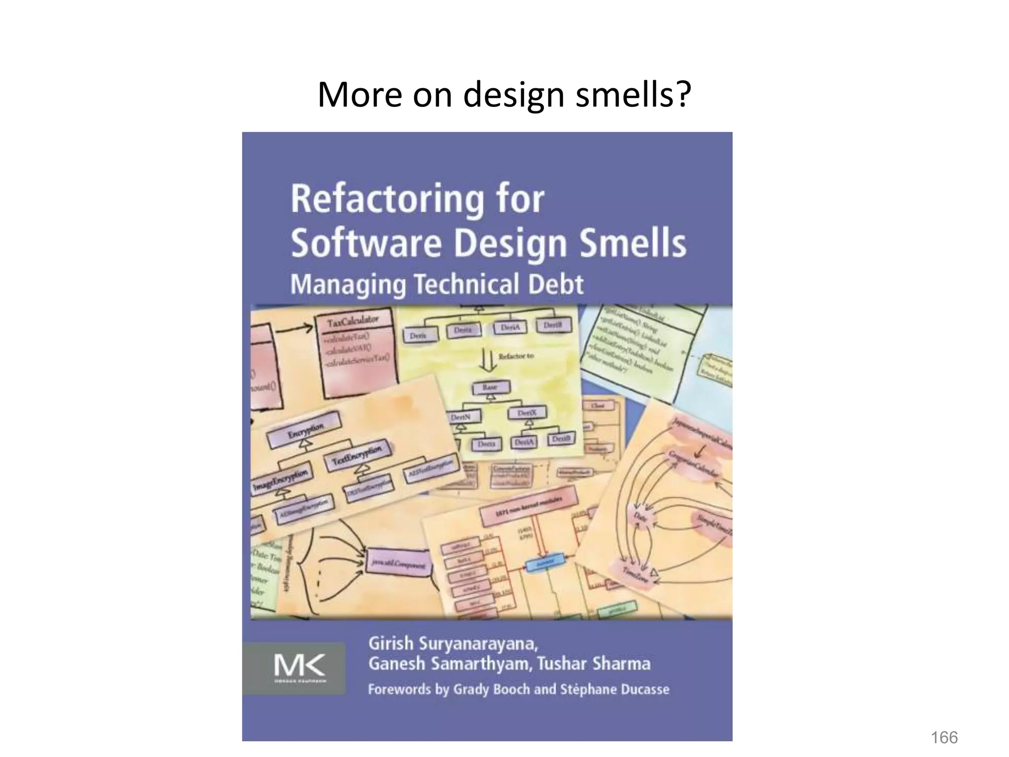 166
More on design smells?
 