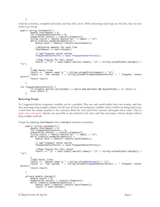 Refactoring Simple Example | PDF