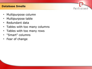 Refactoring database | PPT