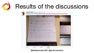 @theNeomatrix369 @pedromsantos
Results of the discussions
 