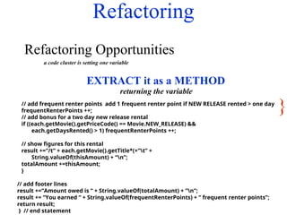 Code refactoring : XP practices for Programming | PPT