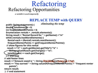 Code refactoring : XP practices for Programming | PPT