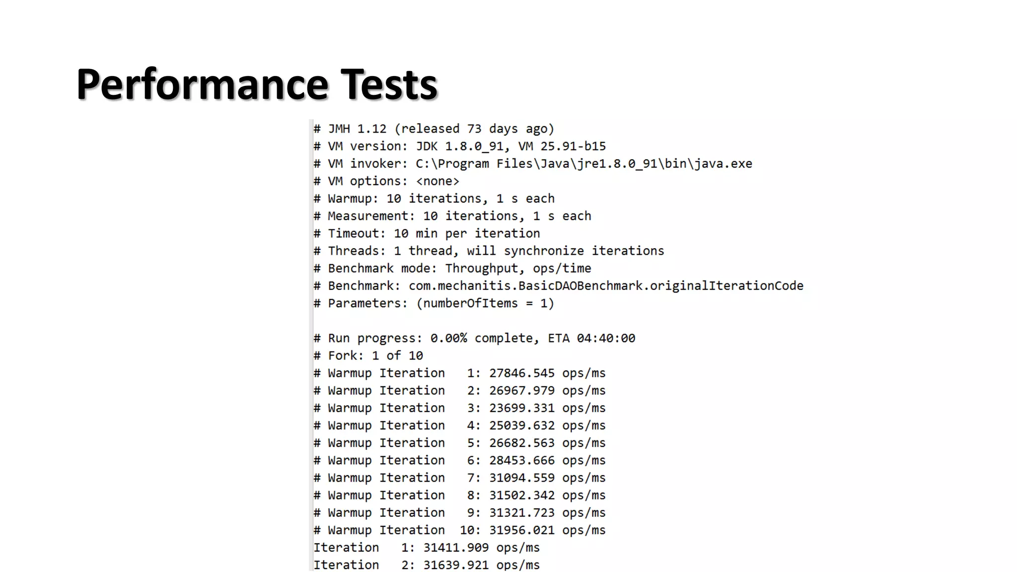 Performance Tests
 
