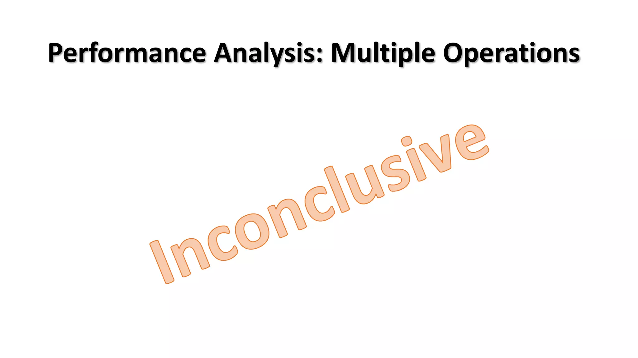 Performance Analysis: Multiple Operations
 