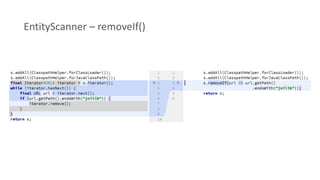 EntityScanner – removeIf()
 