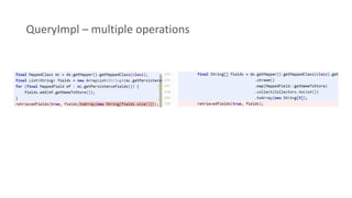 QueryImpl – multiple operations
 