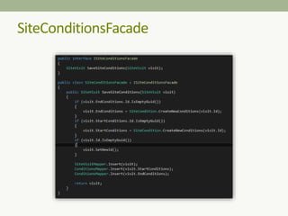 SiteConditionsFacade
 