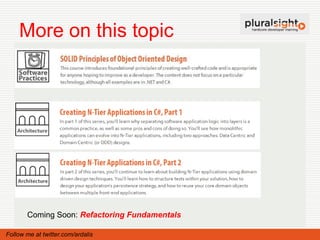 Refactoring with SOLID Principles (FalafelCon 2013) | PPTX