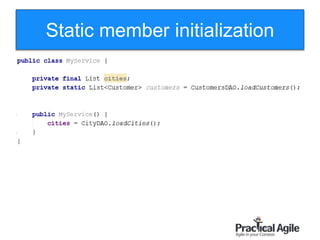 93
Static member initialization
 