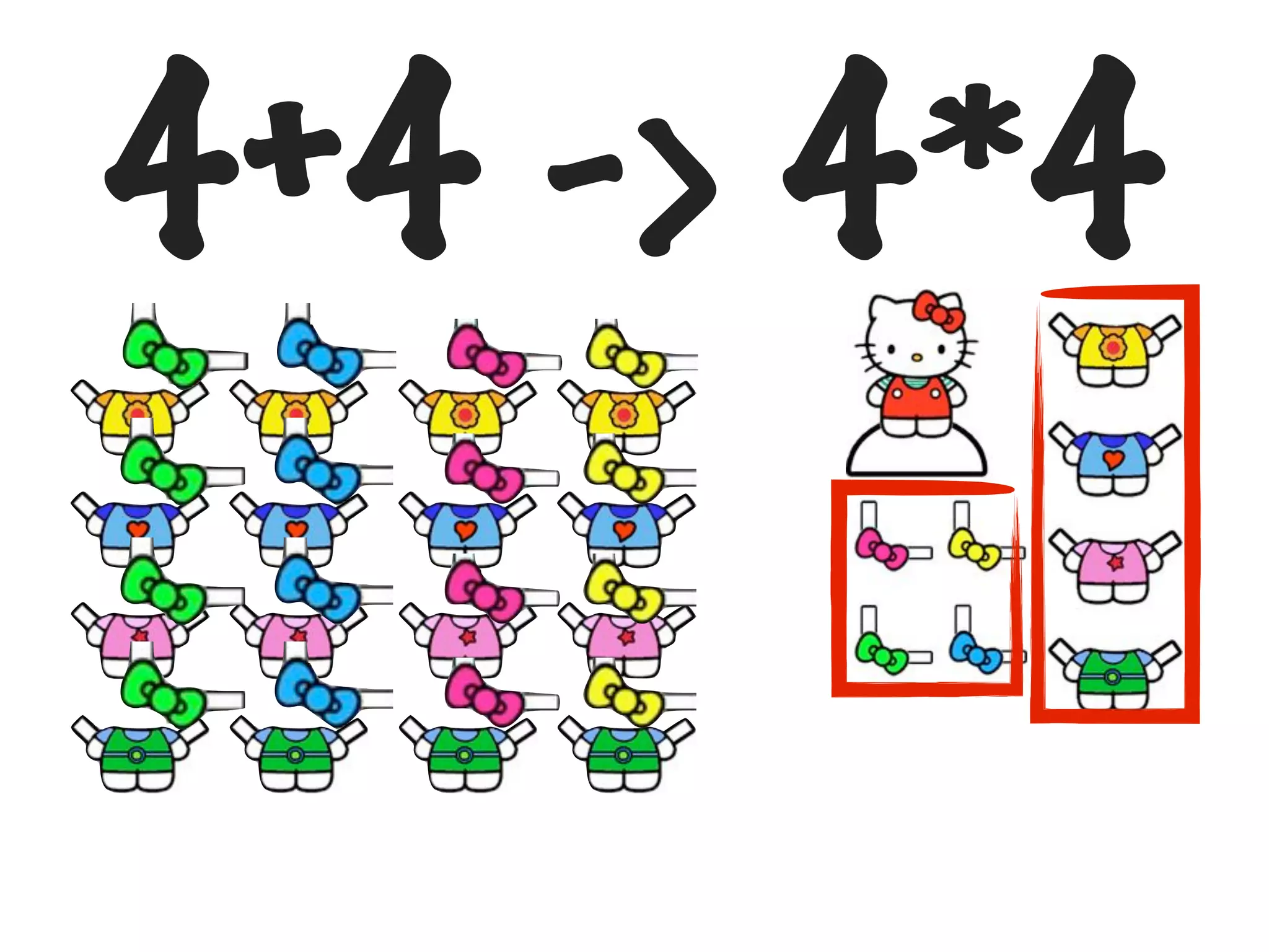 4+4 -> 4*4
 