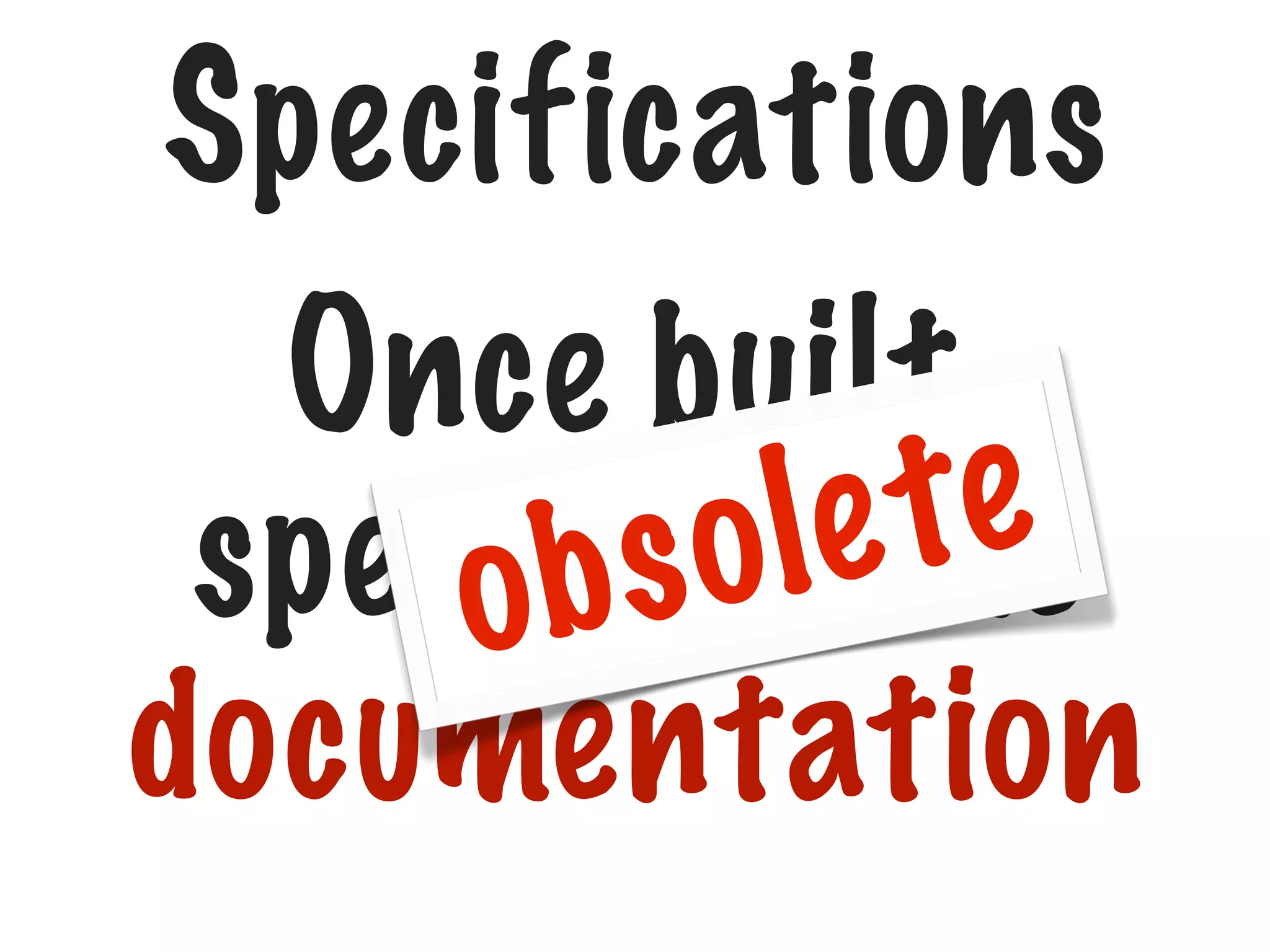 Specifications

Once built,
te
o le
specsbbecome
s
o
documentation

 