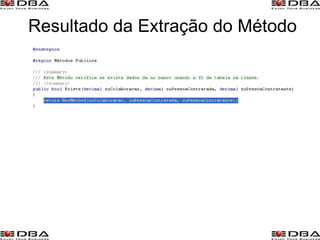 Resultado da Extração do Método 