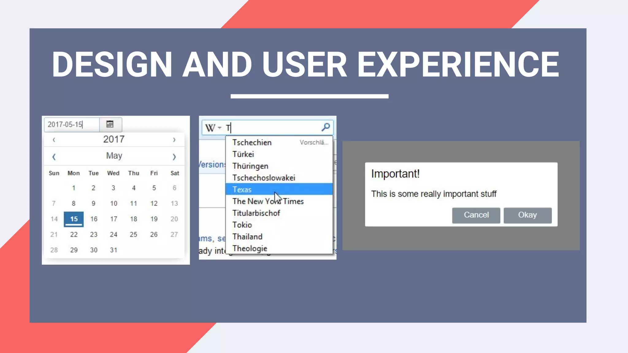 DESIGN AND USER EXPERIENCE
 
