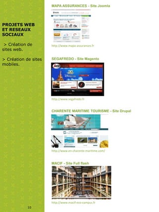 MAPA ASSURANCES - Site Joomla




PROJETS WEB
ET RESEAUX
SOCIAUX

 > Création de        http://www.mapa-assurances.fr
site...