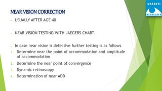 Near Target Optometry REFRACTION: OBJECTIVE RETINOSCOPY AND SUBJECTIVE ACCEPTANCE | PPTX