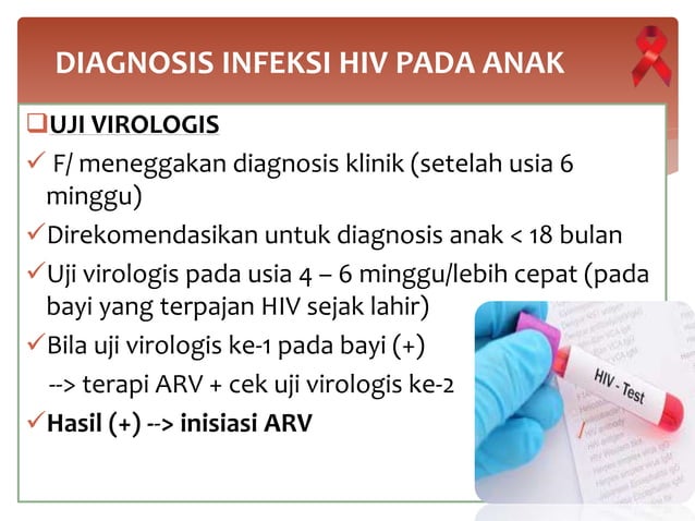 diagnosis dan tatalaksana pada bayi dari ibu HIV | PPTX
