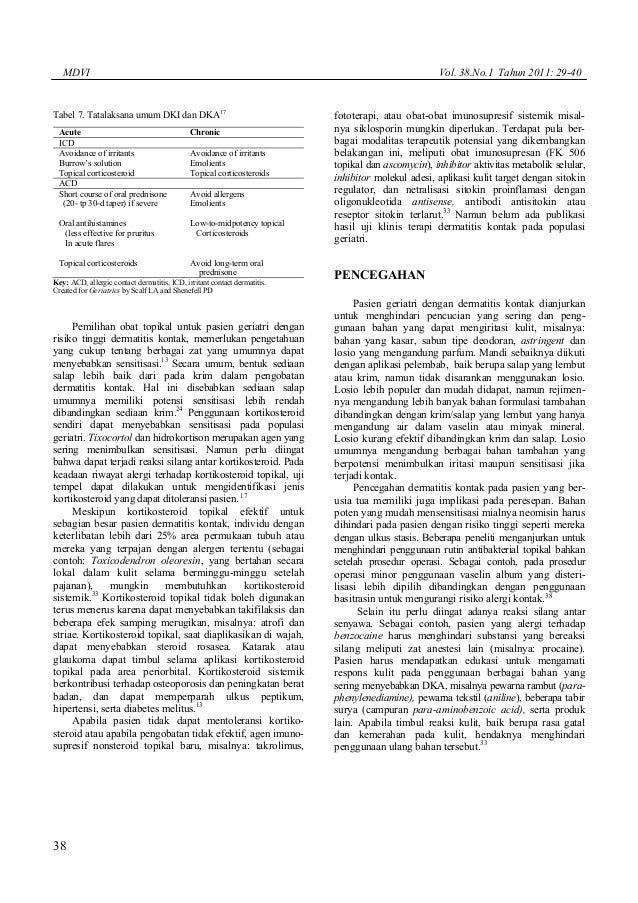 dermatitis kontak, geriatri, DKI, DKA