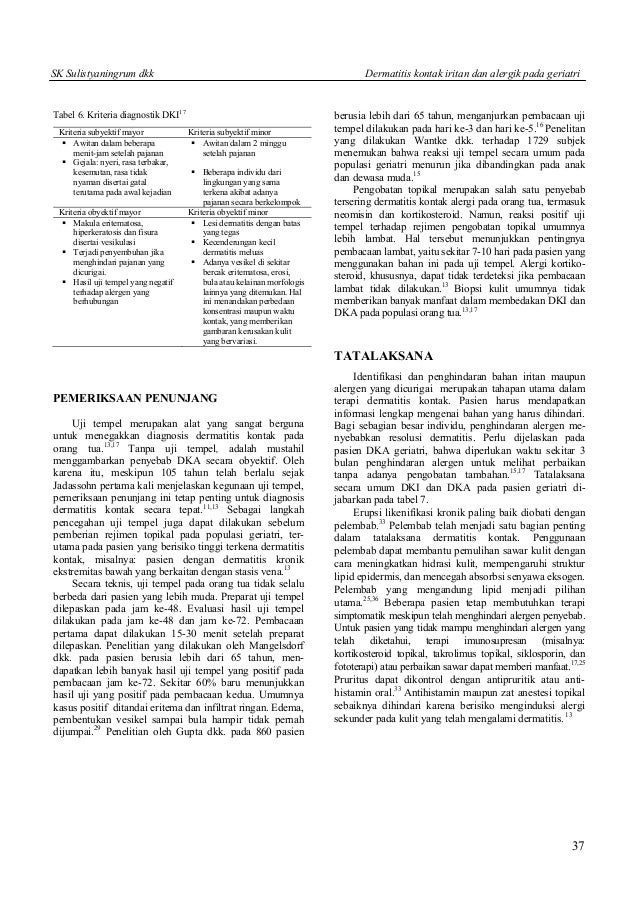 dermatitis kontak, geriatri, DKI, DKA