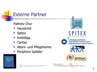 Externe Partner Pallnetz Chur Hausärzte Spitex Krebsliga Caritas Alters- und Pflegeheime Periphere Spitäler  