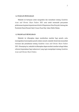 Referat guideline acute and chronic heart failure 2021 | PDF
