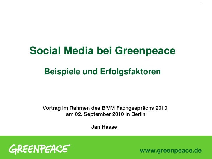 Social Media Bei Greenpeace