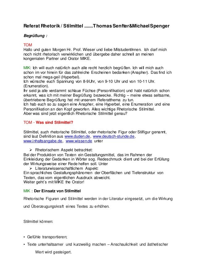 Referat kpl. rhetorik stilmittel Referat kpl. rhetorik stilmittel