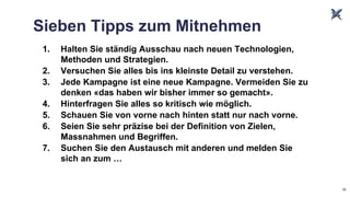 business campaigning®  – Über den Tellerrand schauen, querdenken und Menschen bewegen