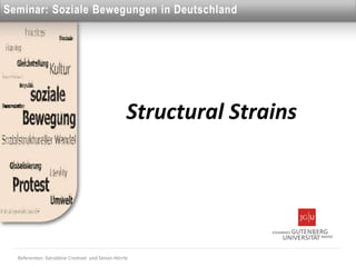 Seminar: Soziale Bewegungen in Deutschland




                                               Structural Strains




  Referenten: Géraldine Cromvel und Simon Hörrle
 
