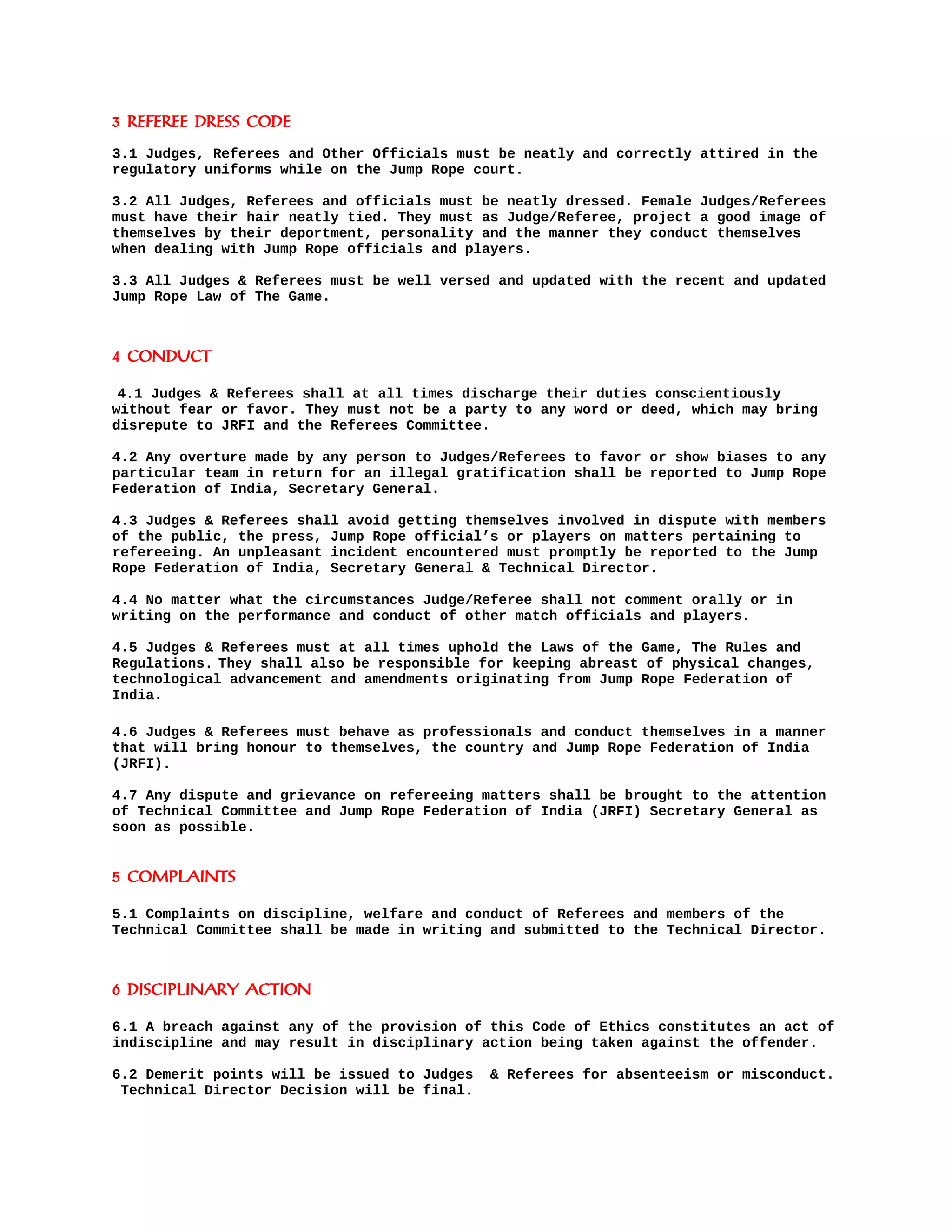 Referees Code Of Ethics PDF Referees Code Of Ethics PDF