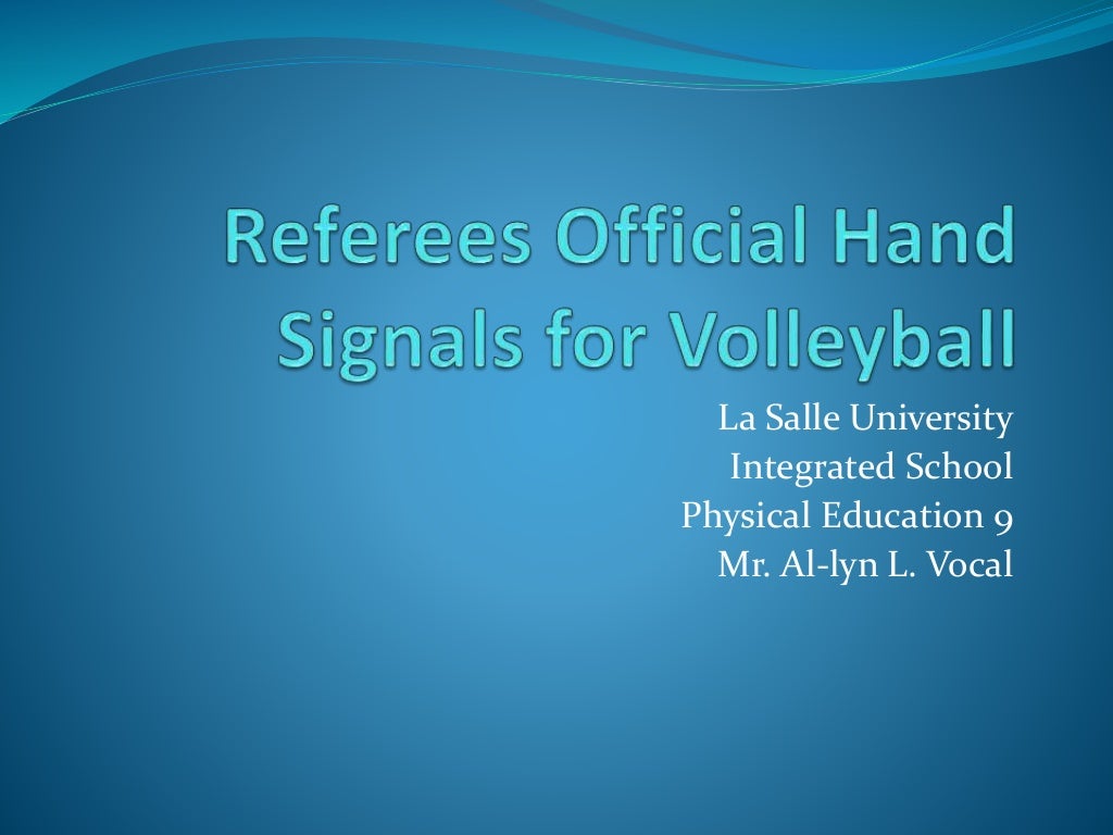 Referees Official Hand Signals for Volleyball